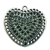 Hollow Bali Pendant. Fashion Zinc Alloy Jewelry Findings. Heart 45x45mm. Sold by PC