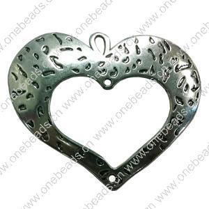 Connector. Fashion Zinc Alloy Jewelry Findings. Heart 51x59mm. Sold by PC