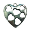Pendant. Fashion Zinc Alloy jewelry findings. Heart 46x42mm. Sold by PC
