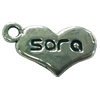 Pendant. Fashion Zinc Alloy jewelry findings. Heart 15x10mm. Sold by Bag
