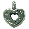 Pendant. Fashion Zinc Alloy jewelry findings. Heart 11x8mm. Sold by Bag
