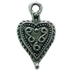 Pendant. Fashion Zinc Alloy jewelry findings. Heart 18x10mm. Sold by Bag

