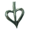 Pendant. Fashion Zinc Alloy jewelry findings. Heart 20x14mm. Sold by Bag
