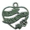 Pendant. Fashion Zinc Alloy jewelry findings. Heart 20x20mm. Sold by Bag
