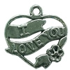Pendant. Fashion Zinc Alloy jewelry findings. Heart 20x20mm. Sold by Bag