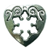 Pendant. Fashion Zinc Alloy jewelry findings. Heart 22x21mm. Sold by Bag
