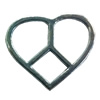Connector. Fashion Zinc Alloy Jewelry Findings. Heart 26x22mm. Sold by Bag
