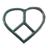 Connector. Fashion Zinc Alloy Jewelry Findings. Heart 26x22mm. Sold by Bag