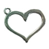 Pendant. Fashion Zinc Alloy jewelry findings. Heart 24x30mm. Sold by Bag
