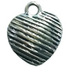 Pendant. Fashion Zinc Alloy jewelry findings. Heart 22x20mm. Sold by Bag
