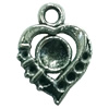 Pendant. Fashion Zinc Alloy jewelry findings. Heart 14x10mm. Sold by Bag
