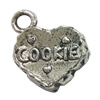 Pendant. Fashion Zinc Alloy jewelry findings. Heart 12x14mm. Sold by Bag
