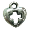 Pendant. Fashion Zinc Alloy jewelry findings. Heart 10x8mm. Sold by Bag

