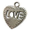 Pendant. Fashion Zinc Alloy jewelry findings. Heart 20x17mm. Sold by Bag
