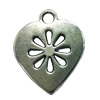 Pendant. Fashion Zinc Alloy jewelry findings. Heart 17x13mm. Sold by Bag
