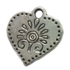 Pendant. Fashion Zinc Alloy jewelry findings. Heart 17x15mm. Sold by Bag
