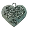 Pendant. Fashion Zinc Alloy jewelry findings. Heart 23x22mm. Sold by Bag
