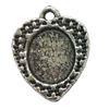 Pendant. Fashion Zinc Alloy jewelry findings. Heart 17x13mm. Sold by Bag
