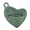 Pendant. Fashion Zinc Alloy jewelry findings. Heart 20x18mm. Sold by Bag
