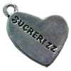 Pendant. Fashion Zinc Alloy jewelry findings. Heart 20x18mm. Sold by Bag
