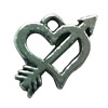 Pendant. Fashion Zinc Alloy jewelry findings. Heart 14x13mm. Sold by Bag
