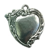 Pendant. Fashion Zinc Alloy jewelry findings. Heart 22x25mm. Sold by Bag
