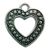 Pendant. Fashion Zinc Alloy jewelry findings. Heart 20x17mm. Sold by Bag
