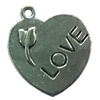 Pendant. Fashion Zinc Alloy jewelry findings. Heart 23x21mm. Sold by Bag
