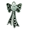 Pendant. Fashion Zinc Alloy jewelry findings. Bowknot 29x17mm. Sold by Bag

