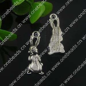 Pendant. Fashion Zinc Alloy Jewelry Findings. Animal 25x9.5mm. Sold by Bag