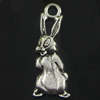 Pendant. Fashion Zinc Alloy Jewelry Findings. Animal 25x9.5mm. Sold by Bag