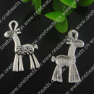 Pendant. Fashion Zinc Alloy Jewelry Findings. Animal 34x20mm. Sold by Bag
