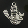 Pendant. Fashion Zinc Alloy Jewelry Findings. snowman 29x26mm. Sold by Bag