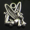 Pendant. Fashion Zinc Alloy Jewelry Findings. Angel 17x14mm. Sold by Bag
