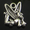 Pendant. Fashion Zinc Alloy Jewelry Findings. Angel 17x14mm. Sold by Bag