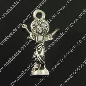Pendant. Fashion Zinc Alloy Jewelry Findings. people 25x14mm. Sold by Bag