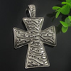 Pendant. Fashion Zinc Alloy Jewelry Findings. Cross 79x53mm. Sold by Bag 
