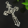 Pendant. Fashion Zinc Alloy Jewelry Findings. Cross 51.5x31mm. Sold by Bag 
