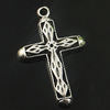 Pendant. Fashion Zinc Alloy Jewelry Findings. Cross 30x19mm. Sold by Bag
