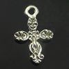 Pendant. Fashion Zinc Alloy Jewelry Findings. Cross 18x11mm. Sold by Bag