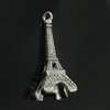 Pendant. Fashion Zinc Alloy Jewelry Findings. Tower 46x18mm. Sold by Bag
