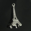 Pendant. Fashion Zinc Alloy Jewelry Findings. Tower 46x18mm. Sold by Bag