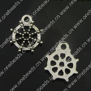 Pendant. Fashion Zinc Alloy Jewelry Findings. wheel 14x11.5mm. Sold by Bag