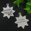 Pendant. Fashion Zinc Alloy Jewelry Findings. Star 36x31.5mm. Sold by Bag