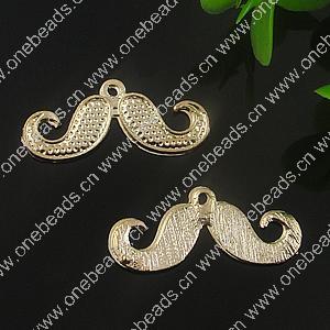 Pendant. Fashion Zinc Alloy Jewelry Findings. mustache 13x30mm. Sold by Bag