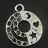 Pendant. Fashion Zinc Alloy Jewelry Findings. Donut 19x15mm. Sold by Bag
