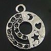 Pendant. Fashion Zinc Alloy Jewelry Findings. Donut 19x15mm. Sold by Bag