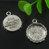 Pendant. Fashion Zinc Alloy Jewelry Findings. Flat Round 25x21mm. Sold by Bag