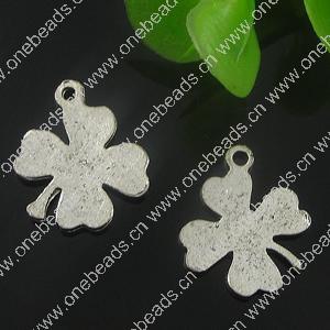 Pendant. Fashion Zinc Alloy Jewelry Findings. Flower 18x15mm. Sold by Bag