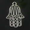 Pendant. Fashion Zinc Alloy Jewelry Findings. hands 26x17.5mm. Sold by Bag
